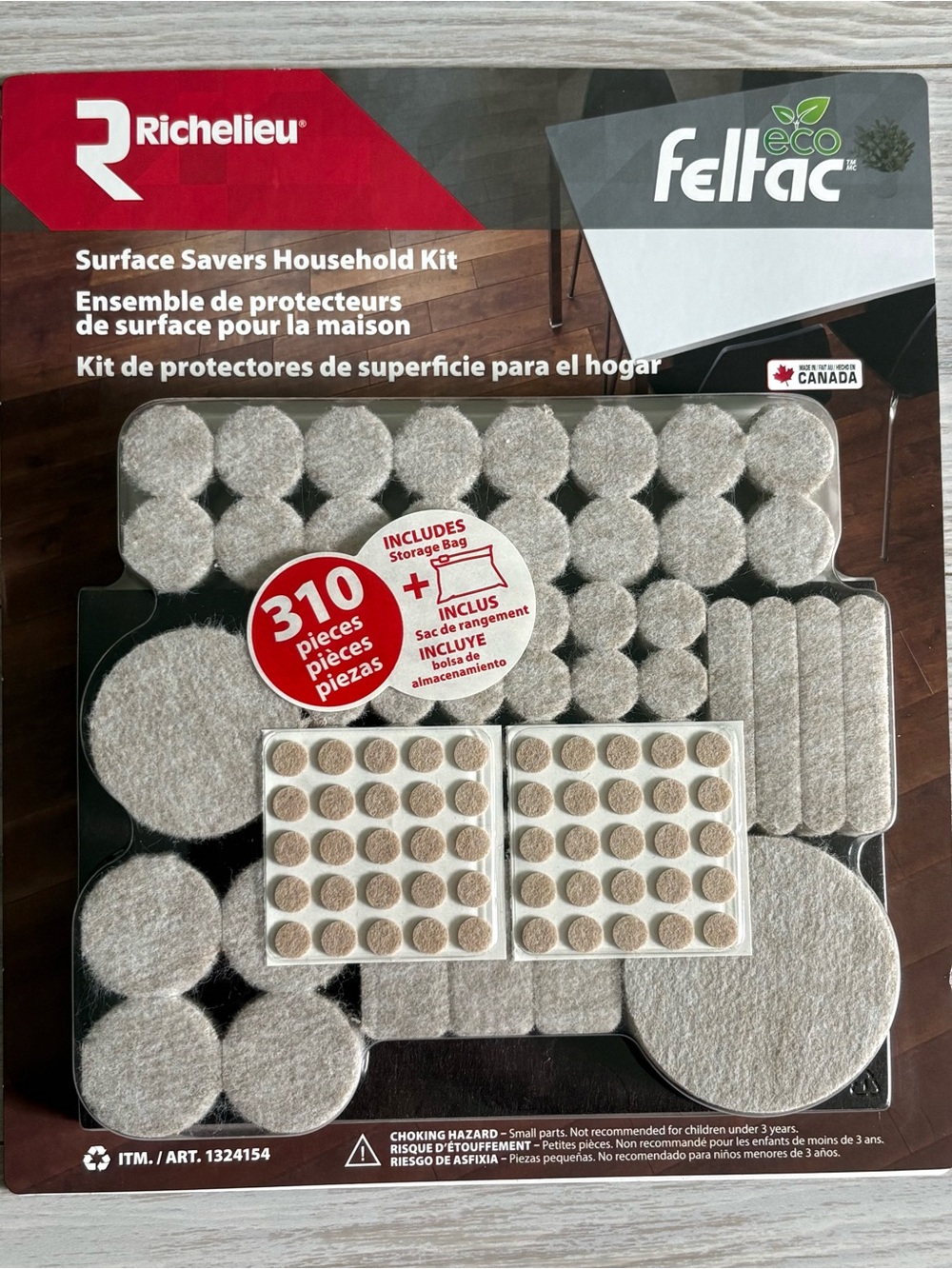 Richelieu Feltac Surface Savers Household Kit - Gray
